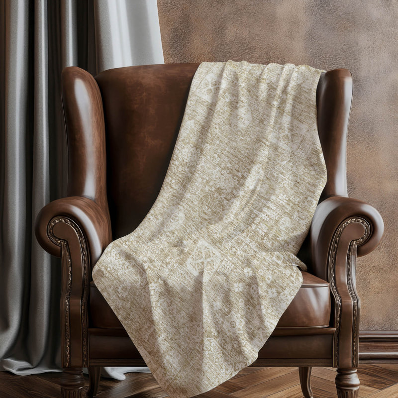 Jeté Addison Sherpa Tribal Medallion, Beige oriental 2