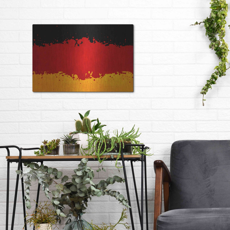 «Allemagne», art mural en métal, H 12 po x l 16 po