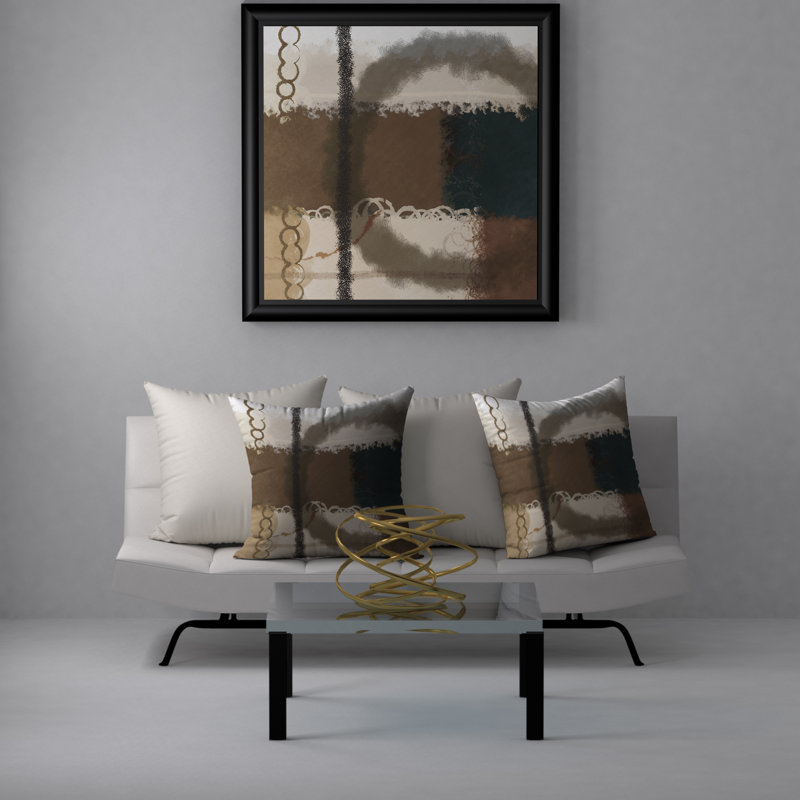 Abstract Reversible Throw Pillow, 18" x 18"