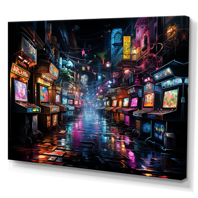 Neon Arcade Video Game Dream - Video Games Wall Art