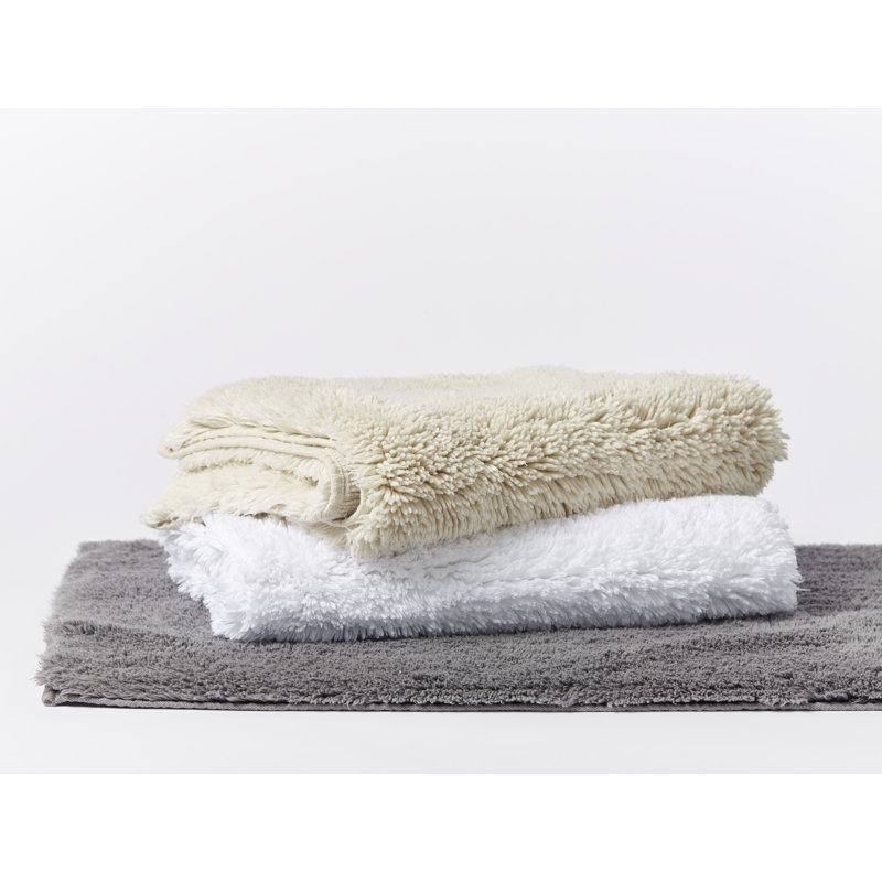 Alpine White Shag Organic Cotton Bath Rug