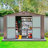 Outdoor Storage Shed,Metal Outside Sheds&Outdoor Storage Galvanized Steel,Tool Shed With Lockable Double Door For Patio,Backyard,Garden,Lawn-113816245-113816242