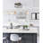 Modern 4 Light Black Square Flush Mount-1993512681