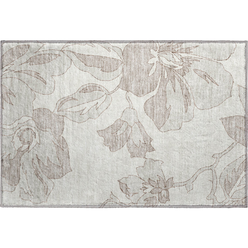 Premium Machine Washable Prisco Ivory Rug, Rectangle 1'8" x 2'6"