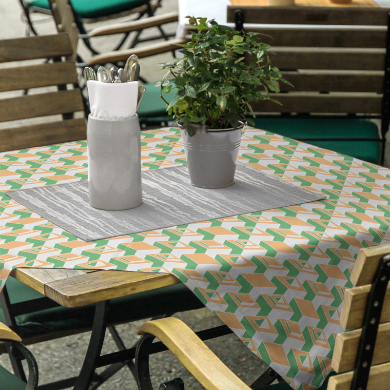 Nappe de gratte-ciels classiques, Orange/vert