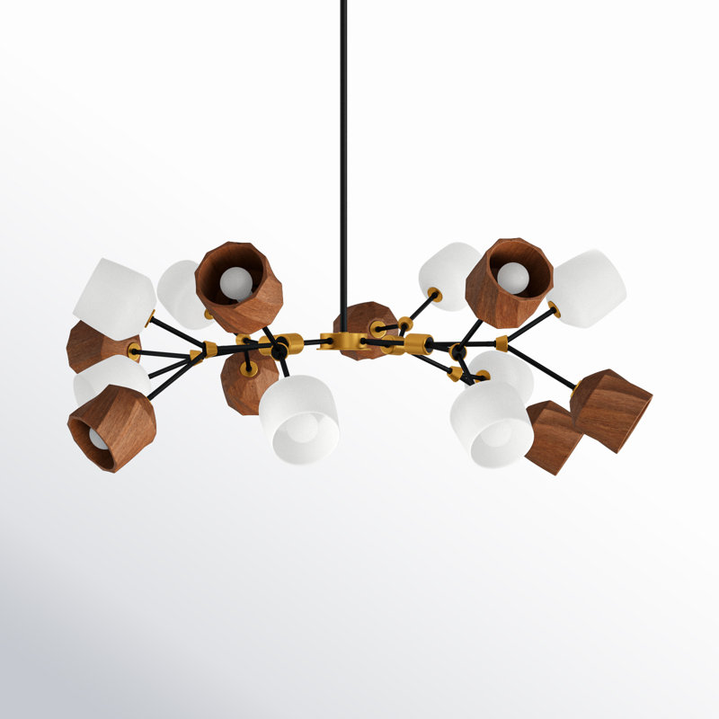 Mirielle 16 - Light Steel Dimmable Modern Linear Chandelier