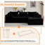 Canapé modulaire réversible de 108 po de largeur sans assemblage requis -673390762