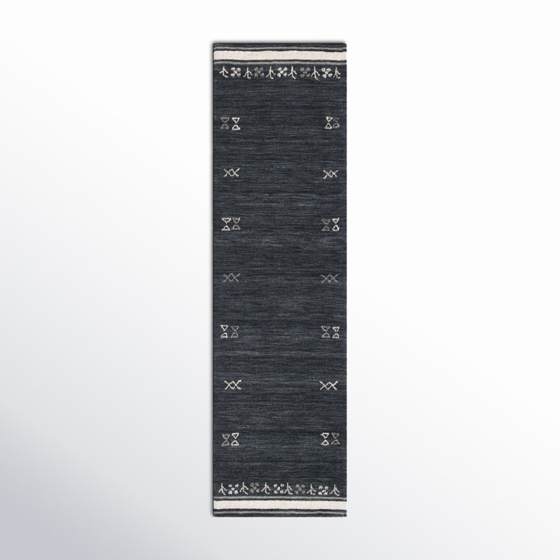 Himalaya Hand Loomed Wool Southwestern Area Rug, Runner 2'3" x 8'