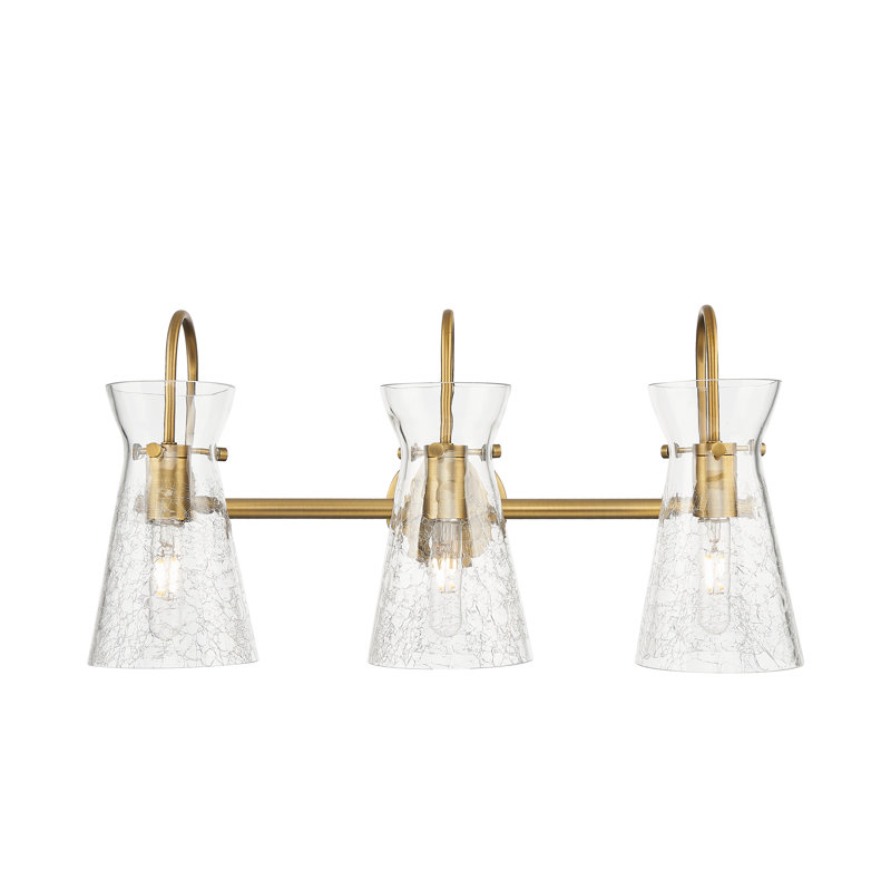 Estelle - Éclairage pour meuble-lavabo 3 lumières 24 po, Laiton brossé