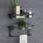 Bathroom Shelf Wall Mounted Floating Glass Shelf with Towel Rack 2 Tiers-517172002