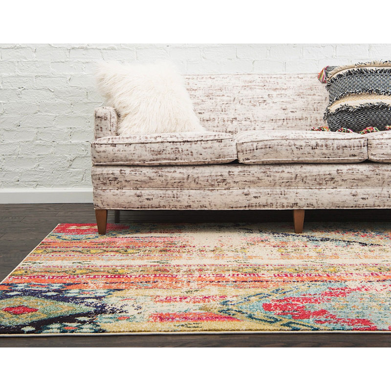 Newburyport Washable Geometric Indoor Rug, Rectangle 8' x 10'