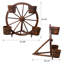 Boîte à fleurs en bois avec roue de chariot