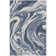  Abstract Harmony Modern Marble Blue Flat-Weave Area Rug