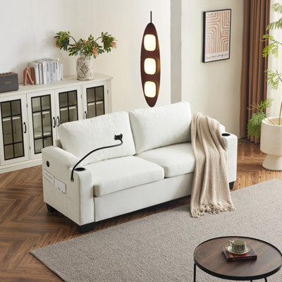 Canapé-lit escamotable 73,63 x 27,96 po, matériau chenille, grand canapé-lit coulissant avec matelas en mousse à mémoire de forme, salon, chambre à coucher, bureau, appartement,