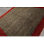 Tapis carré en laine unique de 8 pi 4 po x 8 pi 4 po gris mousse / rouge rouille / beige