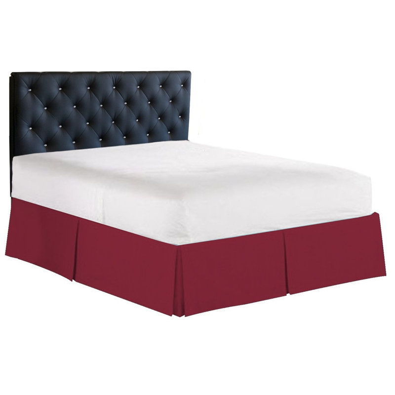 Jupe de lit sur mesure en microfibre à densité de tissage 1500, Bourgogne, Grand lit