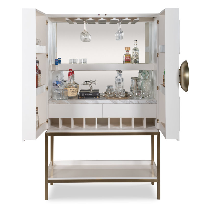 Cadence Bar Cabinet, White