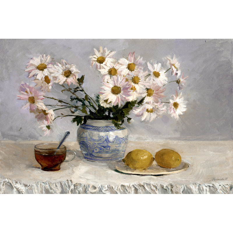 On FAP A Cup Of Tea by Marina Rubinova - Wrapped Canvas Painting, 20cm H x 30cm W