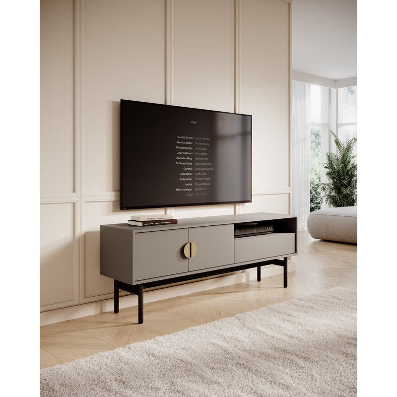 Anvitha Unfinished TV Stand for TVs up to 65", Beige