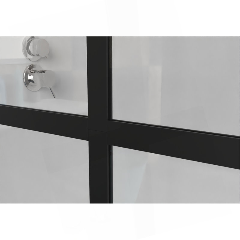 Porte de douche 34 po x 72 po avec finition noire