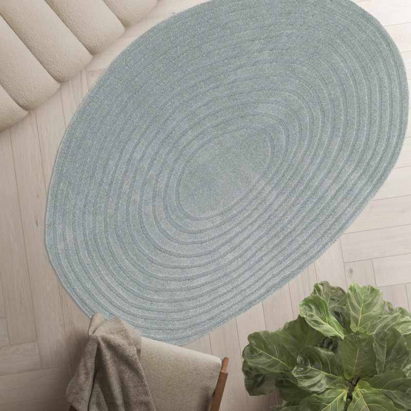 Oval Abstract Area Rug, Oval 160 x 230 cm