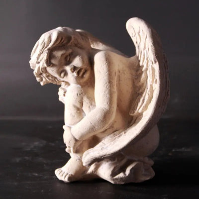 Small Sleeping Cherub Angel Statue