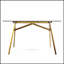 Bureau d'ordinateur moderne en verre trempé avec base en bois d'acacia pour la maison et le bureau, poste de travail durable et élégant