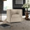 Arazia 360-Degree Swivel Barrel Chair with Tufting and Nail Heads, Lavaca Taupe