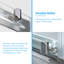 Porte de douche coulissante simple en verre trempé l 60 po x H 72 po-92618931