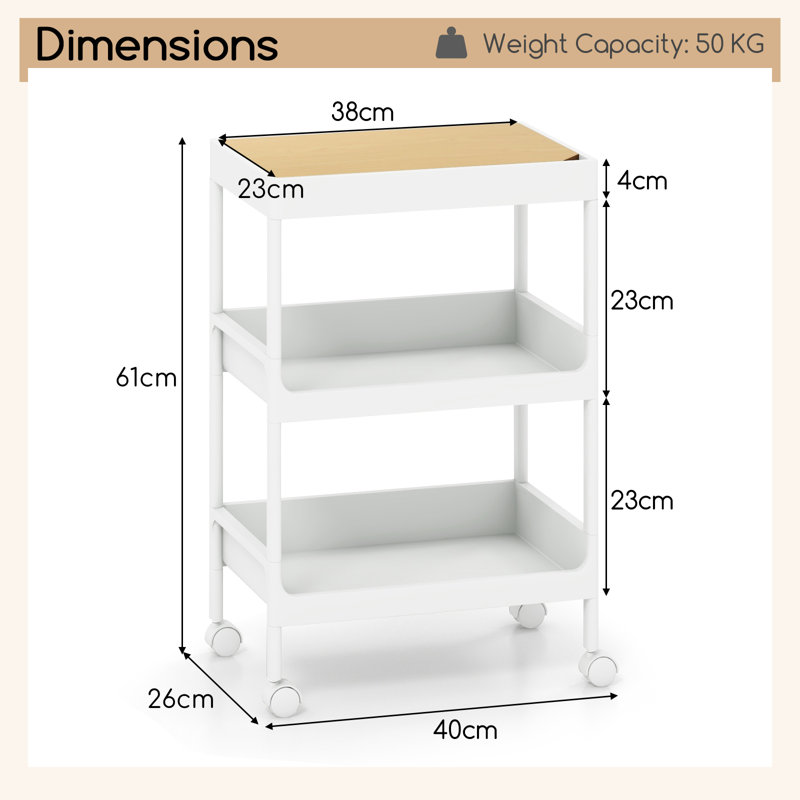 Dysis Wood Bar Cart