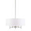 Lustre tambour 5 lumières blanc
