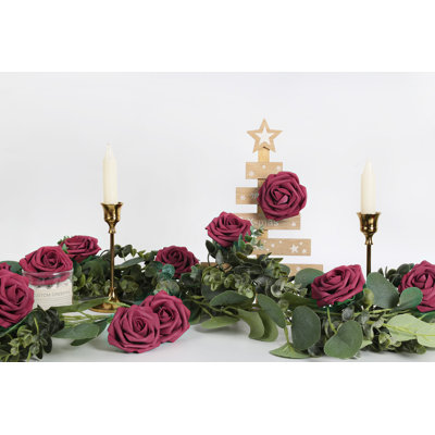 50 pièces roses artificielles 3,14 po roses artificielles avec tiges bricolage bouquets de mariage décorations de fête de naissance
