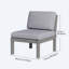 Ensemble de conversation modulaire de patio pour 3 personnes avec coussins, ensemble de conversation 4 pièces imperméable toutes saisons pour l'extérieur, gris-1100124724-1100124725