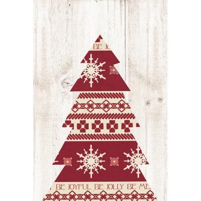 Fair Isle Christmas Tree - Wrapped Canvas Print