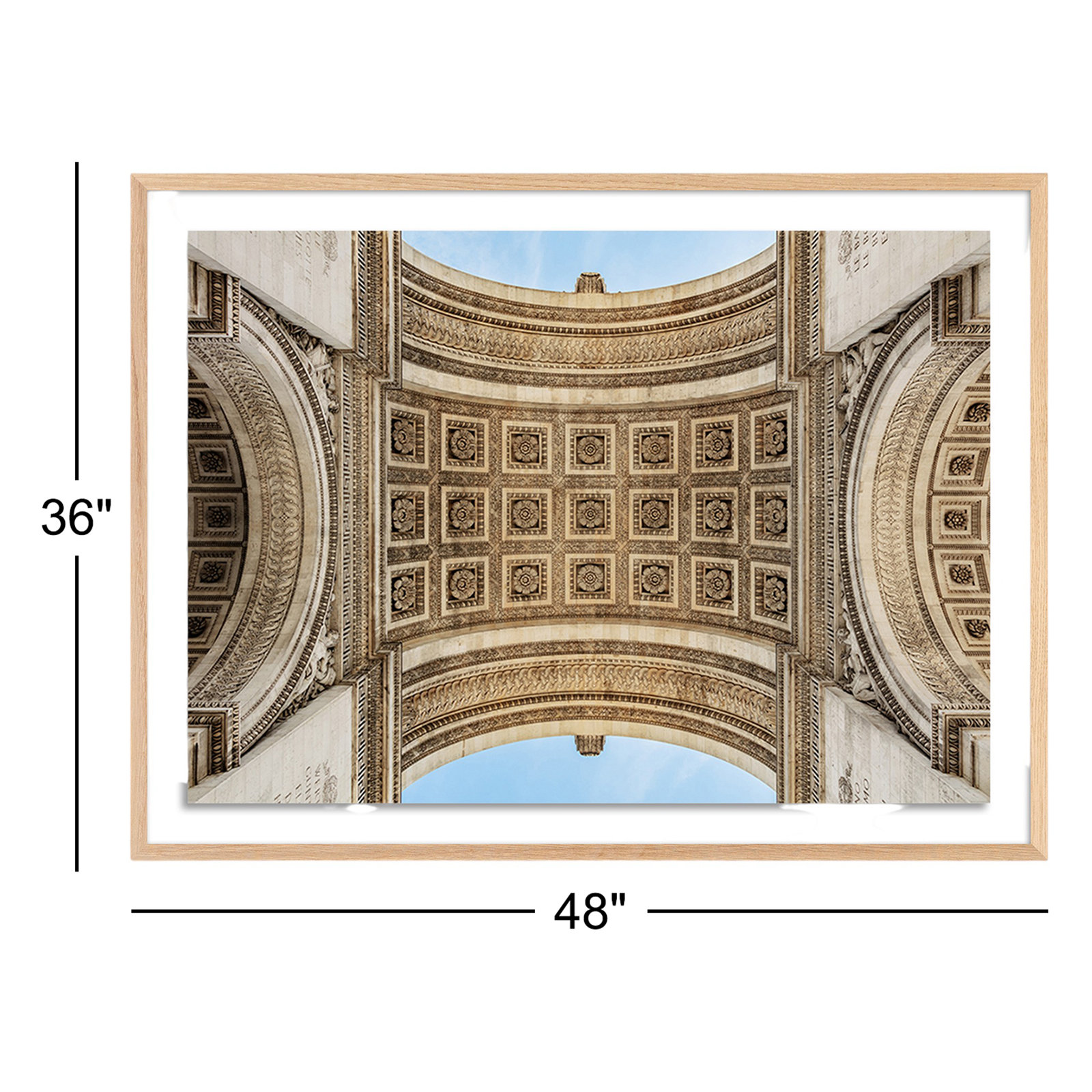 Arc De Triumphe by Guy Sargent, Light Brown, 36" H x 48" W x 2.5" D