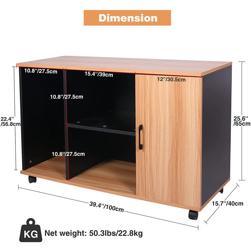 Classeur vertical mobile 2 tiroirs