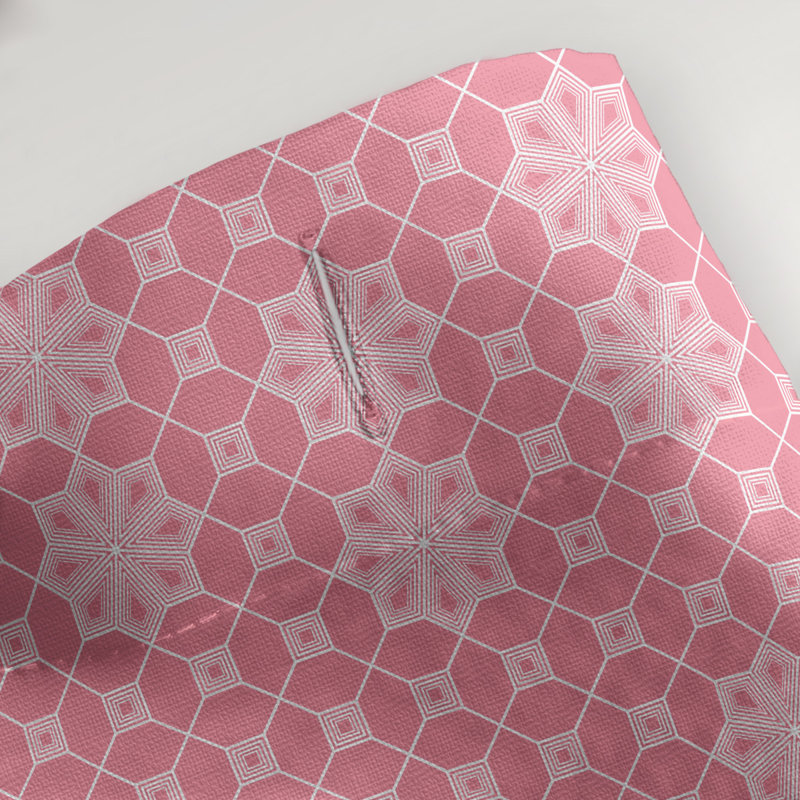 Rideau de douche simple en treillis Classic, Rose