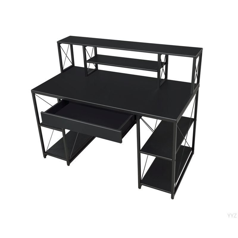 Bureau d'écriture tout usage à finition noire, Noir