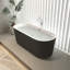 Baignoire autoportante 59 po en acrylique avec design plissé unique