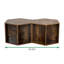 Table de bout 47,24 po Hexagonal Table d'appoint Table de chevet en bois antique 2 pièces