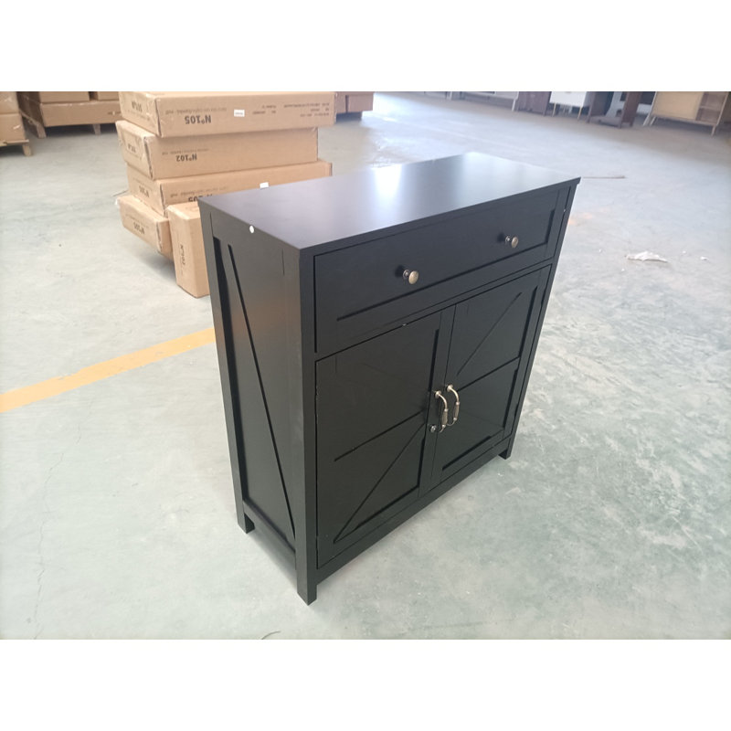 Armoire de ferme avec porte de grange et tablette réglable