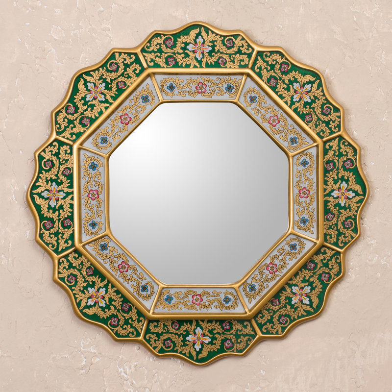 Cristian Scalloped Mirror, Green