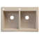 Radius 33.06'' L Drop-In Double Bowl Granite Kitchen Sink