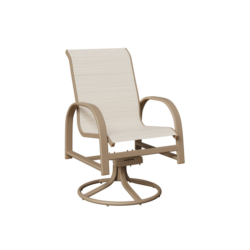 Chaise berçante pivotante en aluminium et chêne berlinois Berlin Gardens, Ormeau Kozo, Chêne veiné de bois