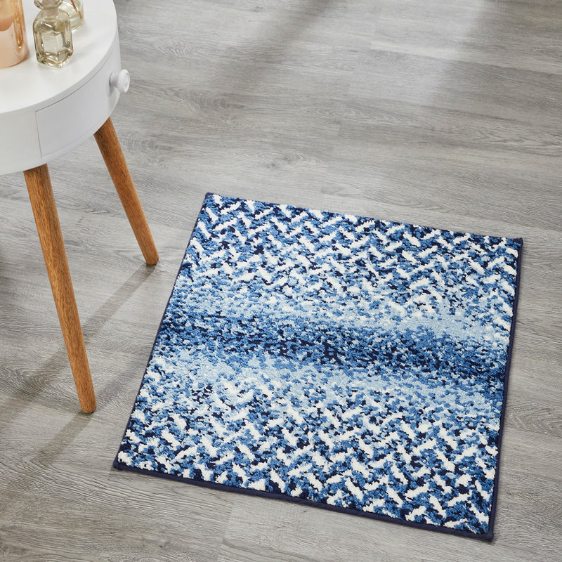 Kynnidi Collection Kitchen Mat &  Non-Slip Backing Bath Rugs, Blue