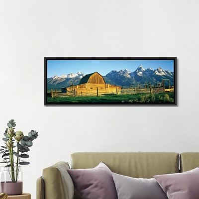 Reproduction de photo sur toile tendue, "moulton grange ii, mormon, district historique, grand teton national park, jackson hole valley, teton county, wyoming, usa, reproduction de photo sur toile tendue