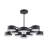 Modern 10 Light LED Black Shade Chandelier-66103058