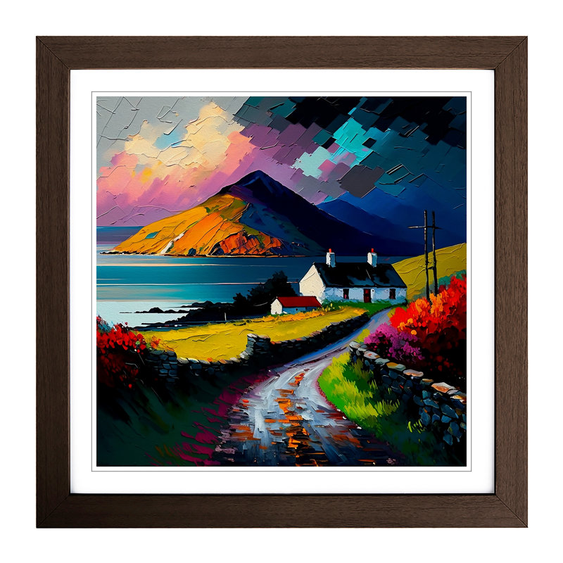 Ireland Palette Knife - Framed Print, Walnut