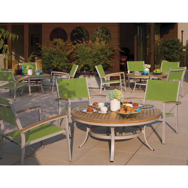 Travira Outdoor Lounge Chair, Natural Tekwood, Go Green