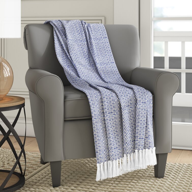 Gracie Oaks Poff Woven Throw Blanket & Reviews